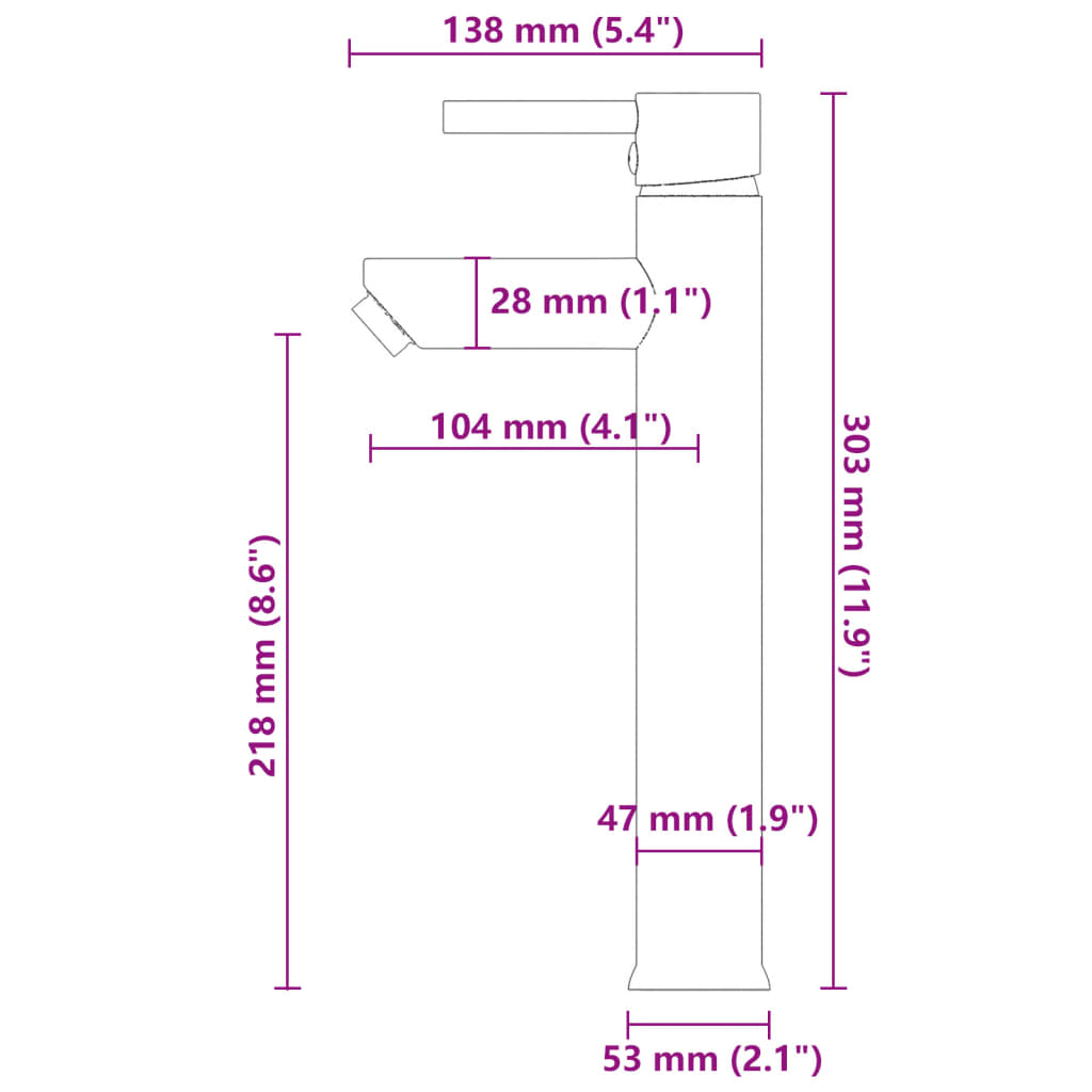 Tempered Glass Bathroom Sink with Tap and Push Drain - Frosted