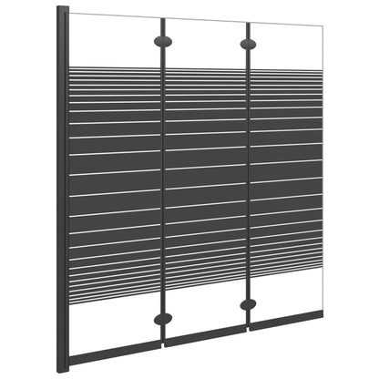 Foldable Shower Enclosure 3 Panels 130x130 cm ESG Black - Bend