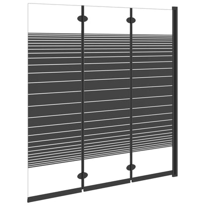 Foldable Shower Enclosure 3 Panels 130x130 cm ESG Black - Bend