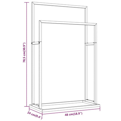 Iron Freestanding Towel Holder - 2 Tier