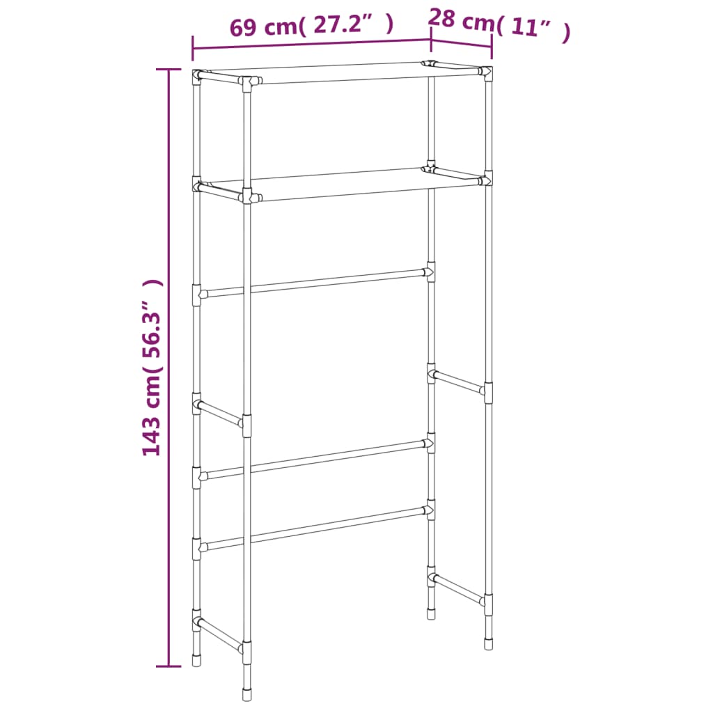 2-Tier Storage Rack over Laundry Machine/ Toilet