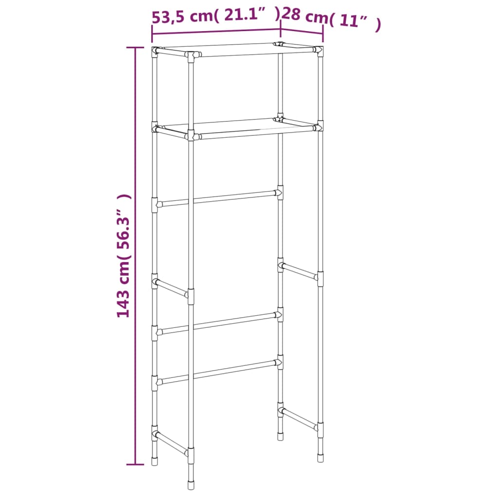 2-Tier Storage Rack over Laundry Machine/ Toilet