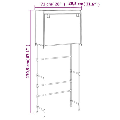 2-Tier Storage Rack over Laundry Machine/ Toilet