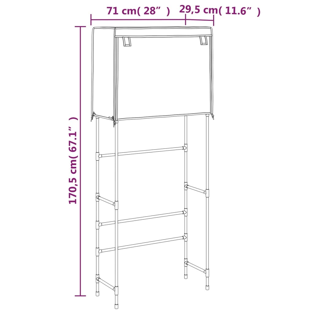 2-Tier Storage Rack over Laundry Machine/ Toilet