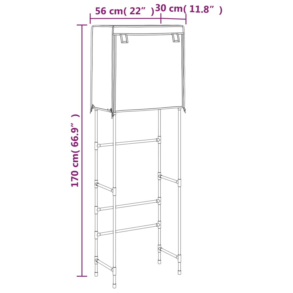 2-Tier Storage Rack over Laundry Machine/ Toilet