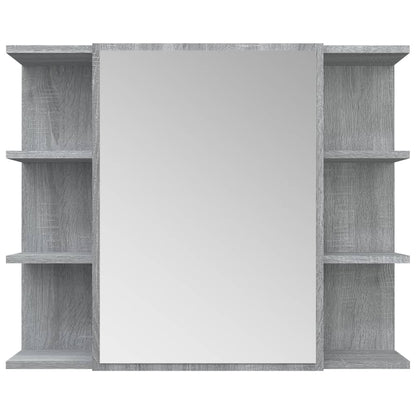 Bathroom Mirror Cabinet Grey Sonoma 80x20.5x64cm Engineered Wood