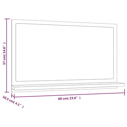 Bathroom Mirror Engineered Wood in Various Colors and Sizes