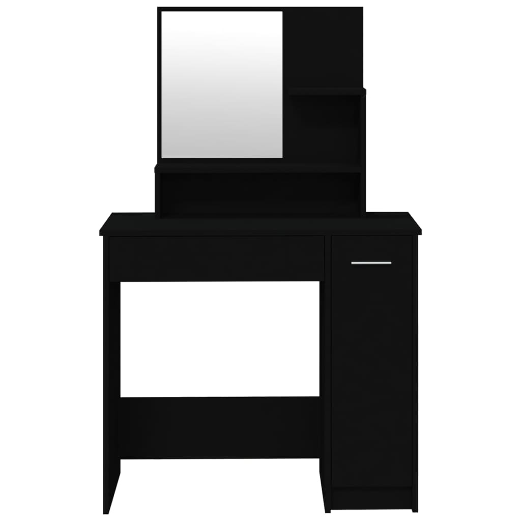 Dressing Table with Mirror Black 86.5x35x136 cm - Bend