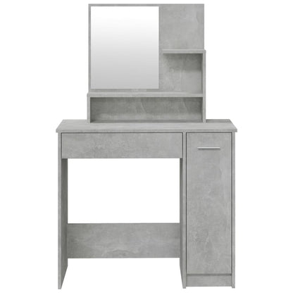 Dressing Table with Mirror Concrete Grey 86.5x35x136 cm - Bend