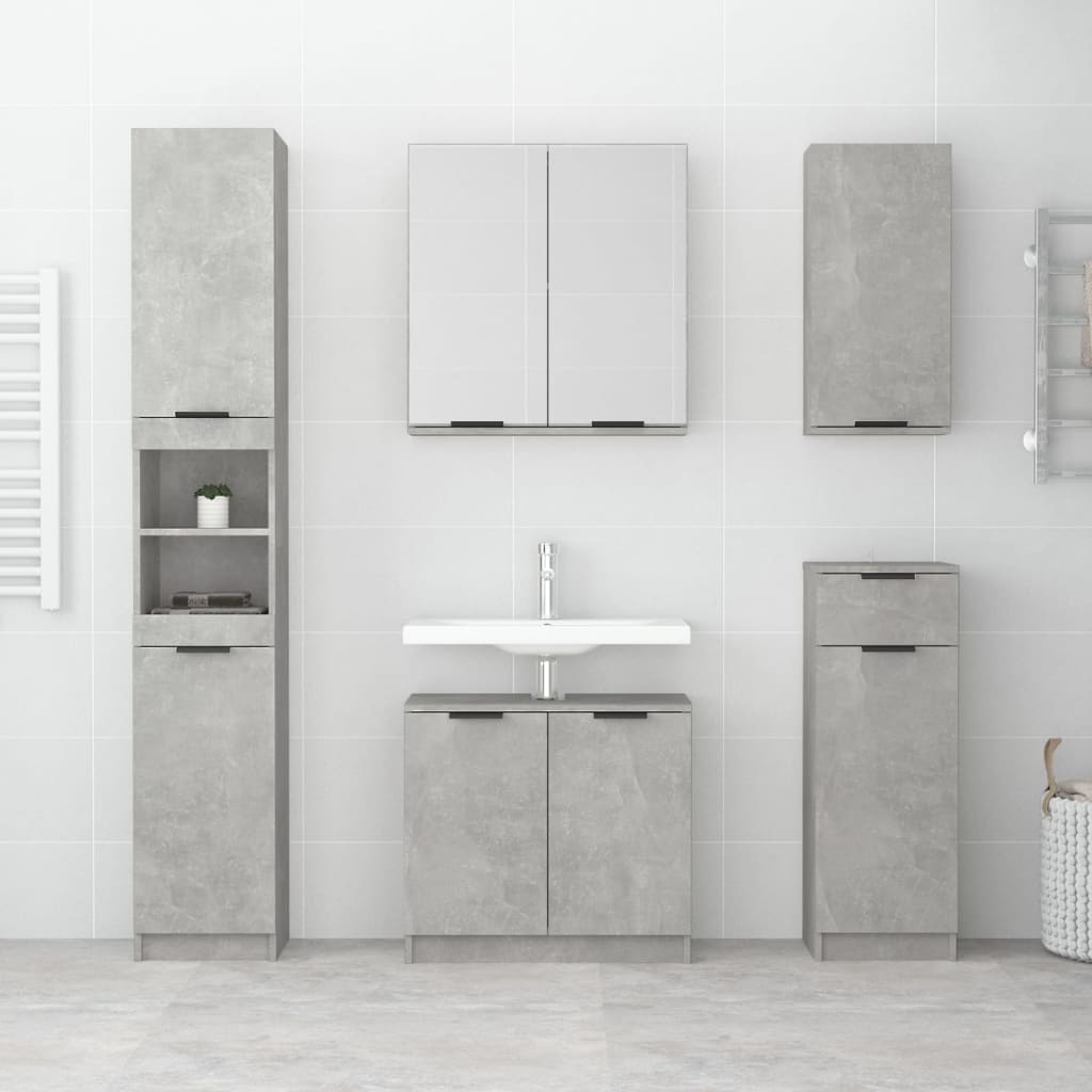 Bathroom Mirror Cabinet Concrete Grey 64x20x67 cm - Bend