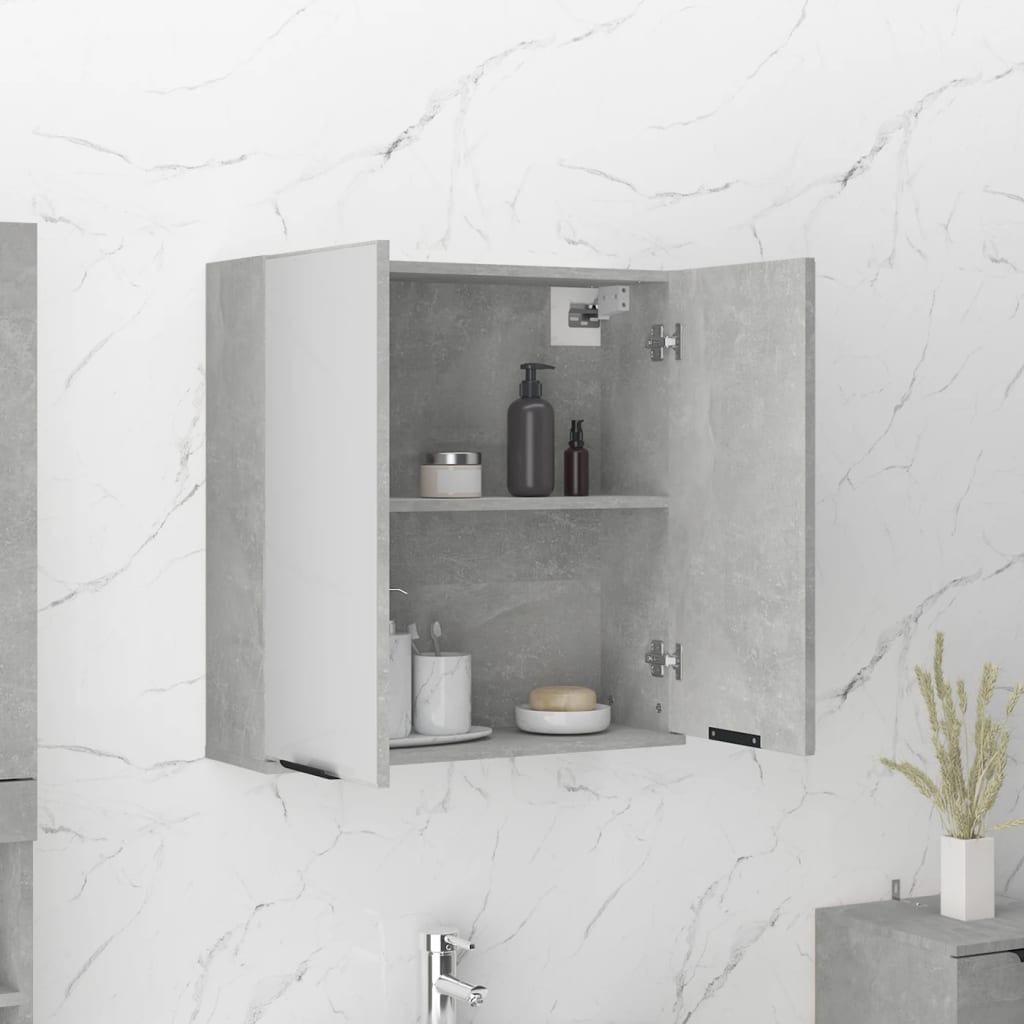 Bathroom Mirror Cabinet Concrete Grey 64x20x67 cm - Bend