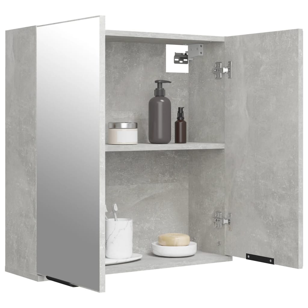 Bathroom Mirror Cabinet Concrete Grey 64x20x67 cm - Bend