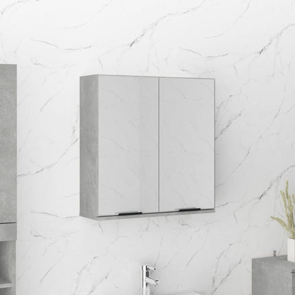 Bathroom Mirror Cabinet Concrete Grey 64x20x67 cm - Bend