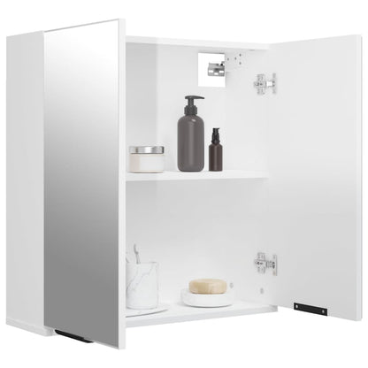 Bathroom Mirror Cabinet High Gloss White 64x20x67 cm - Bend