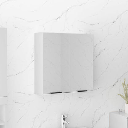 Bathroom Mirror Cabinet High Gloss White 64x20x67 cm - Bend