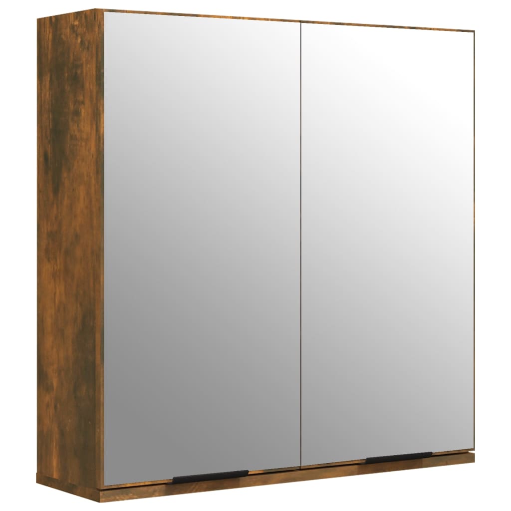 Bathroom Mirror Cabinet Smoked Oak 64x20x67 cm - Bend