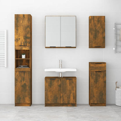 Bathroom Mirror Cabinet Smoked Oak 64x20x67 cm - Bend