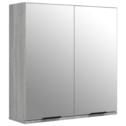 Bathroom Mirror Cabinet Grey Sonoma 64x20x67 cm