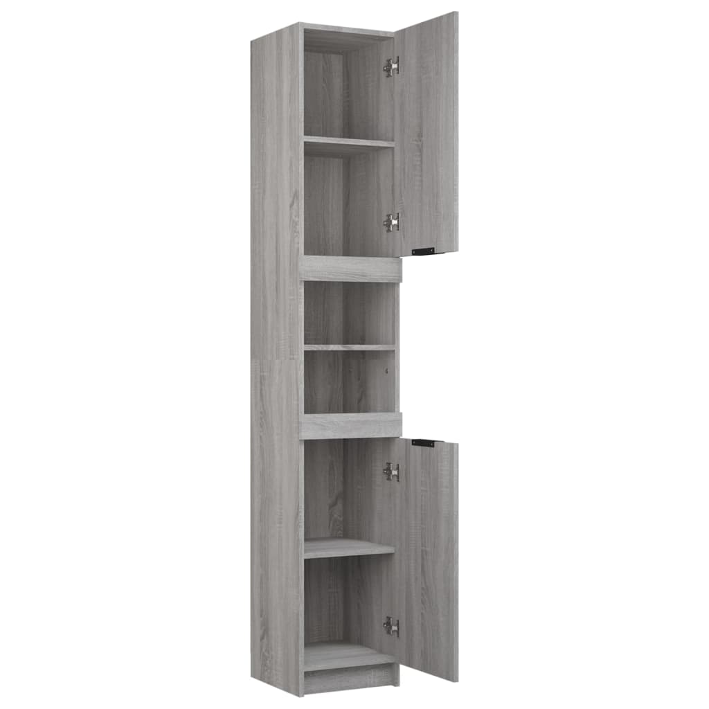 Bathroom Cabinet Grey Sonoma 32x34x188.5 cm Engineered Wood - Bend