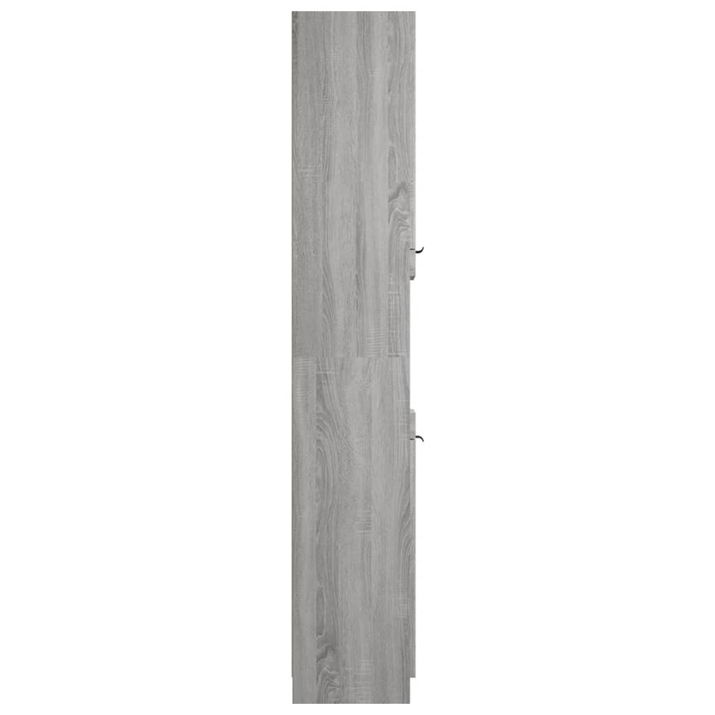 Bathroom Cabinet Grey Sonoma 32x34x188.5 cm Engineered Wood - Bend