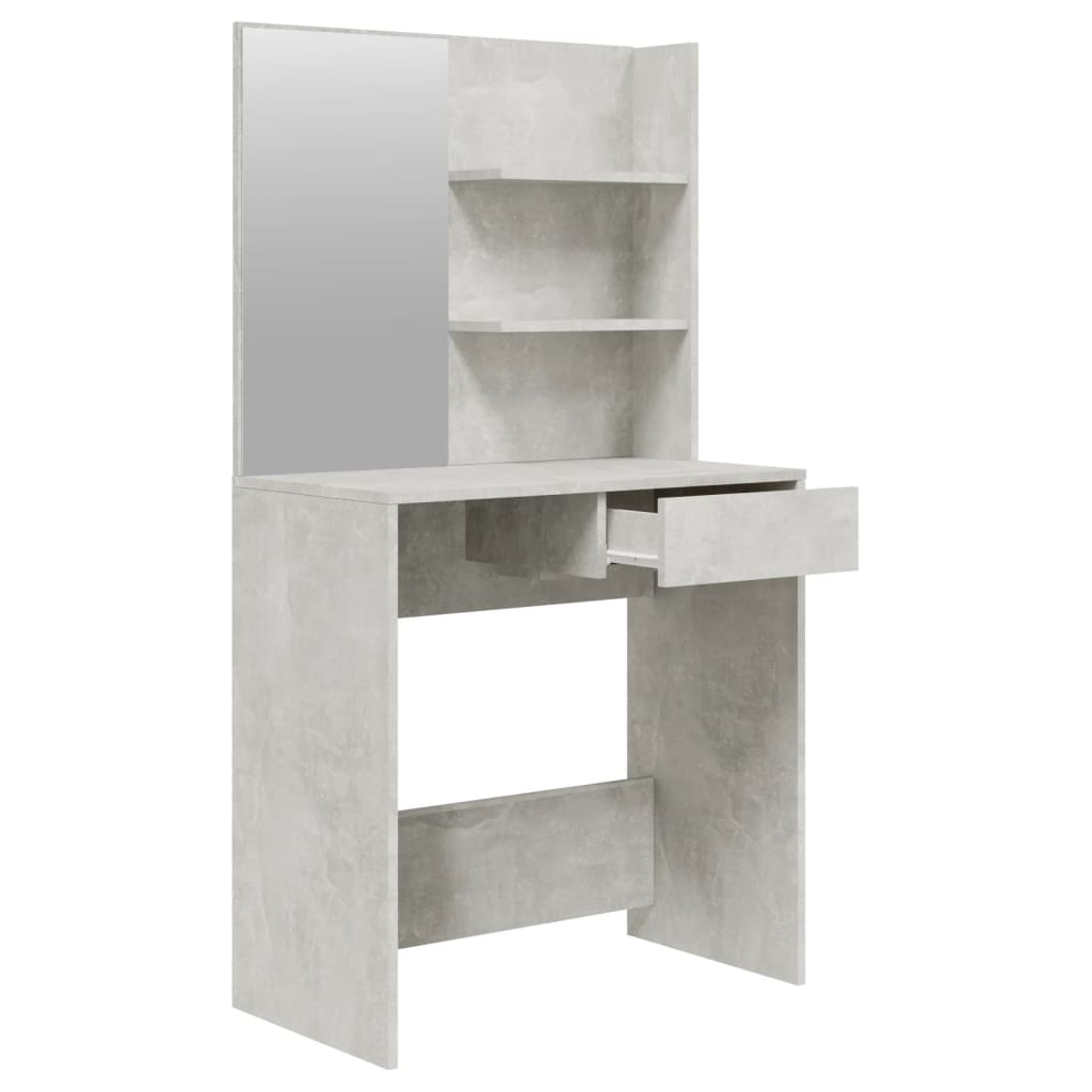 Dressing Table Set Concrete Grey 74.5x40x141 cm - Bend