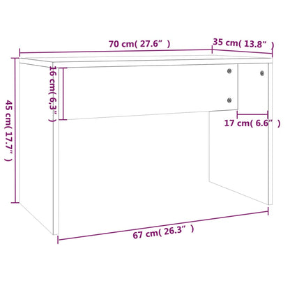 Dressing Table Set Concrete Grey 74.5x40x141 cm - Bend