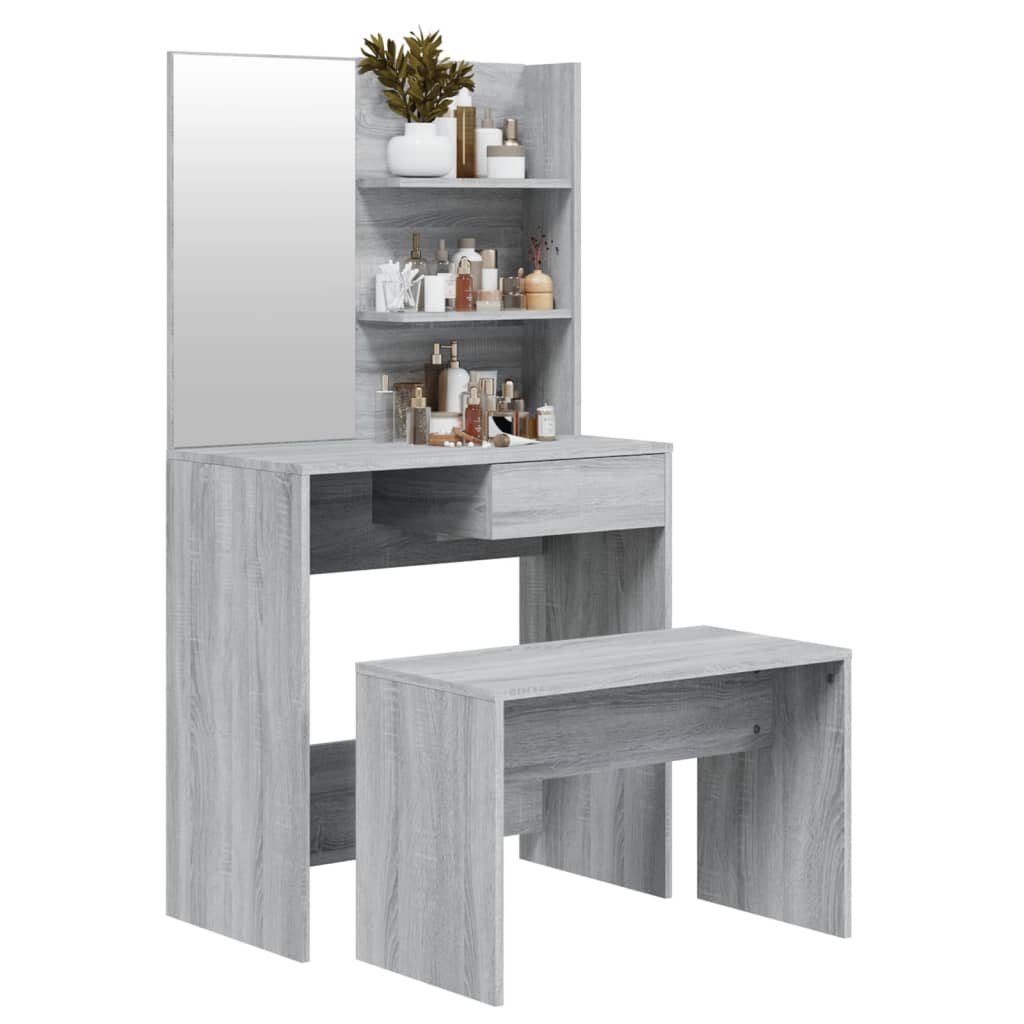 Dressing Table Set Grey Sonoma 74.5x40x141 cm - Bend