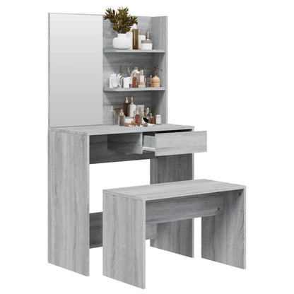 Dressing Table Set Grey Sonoma 74.5x40x141 cm - Bend