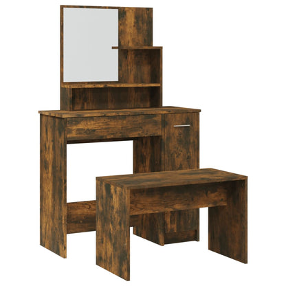 Dressing Table Set Smoked Oak 86.5x35x136 cm - Bend