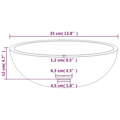 Basin Tempered Glass 35x12 cm Transparent