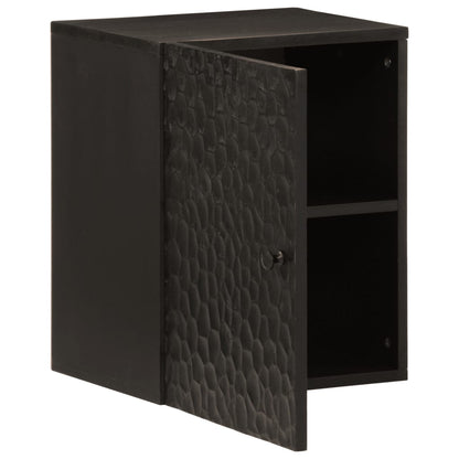 Bathroom Wall Cabinet Black 38x33x48 cm Solid Wood Mango - Bend