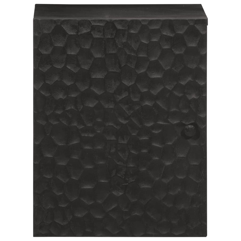 Bathroom Wall Cabinet Black 38x33x48 cm Solid Wood Mango - Bend