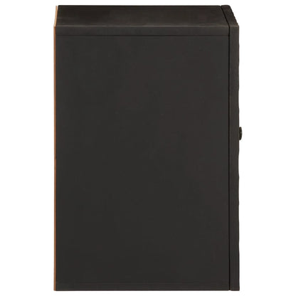 Bathroom Wall Cabinet Black 38x33x48 cm Solid Wood Mango - Bend