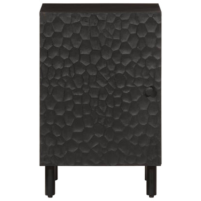 Black Mango Wood Bathroom Storage Cabinet