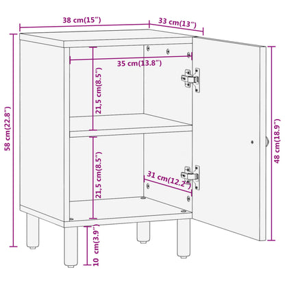 Mango Wood Bathroom Storage Cabinet