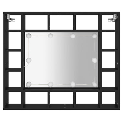 LED Mirror Cabinet Black 91x15x76.5 cm - Bend