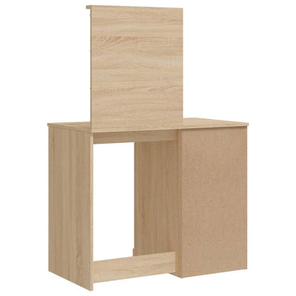 Dressing Table with LED Lights Sonoma Oak 90x42x132.5 cm - Bend