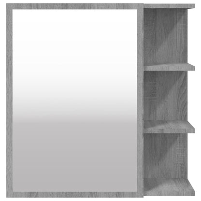 Bathroom Mirror Cabinet Grey Sonoma 62.5x20.5x64 cm Engineered Wood - Bend