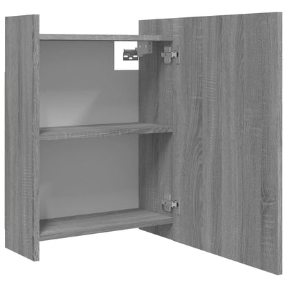 Bathroom Mirror Cabinet Grey Sonoma 62.5x20.5x64 cm Engineered Wood - Bend