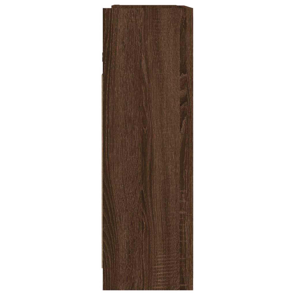 Bathroom Mirror Cabinet Brown Oak 62.5x20.5x64cm Engineered Wood - Bend