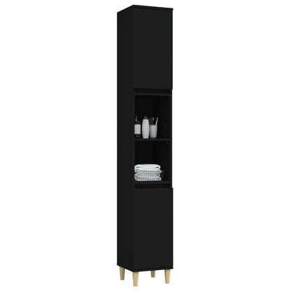 Modern Black Bathroom Storage Cabinet