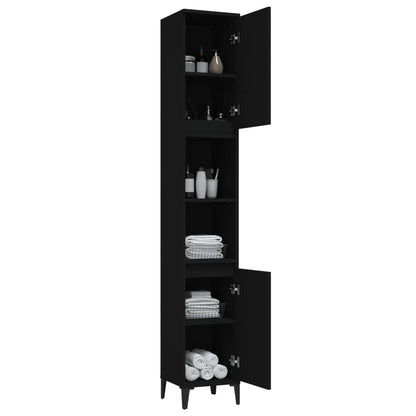 Modern Black Bathroom Storage Cabinet