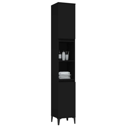 Modern Black Bathroom Storage Cabinet