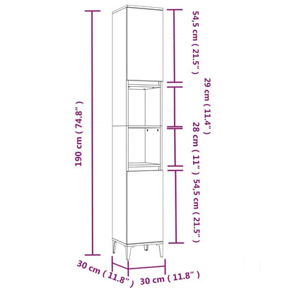 Modern Black Bathroom Storage Cabinet