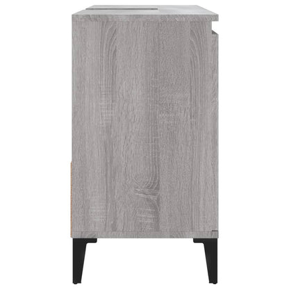 Bathroom Cabinet Grey Sonoma 65x33x60 cm Engineered Wood - Bend