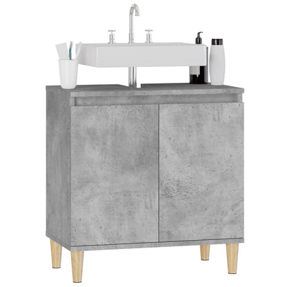 Sink Cabinet Concrete Grey 58x33x60 cm Engineered Wood