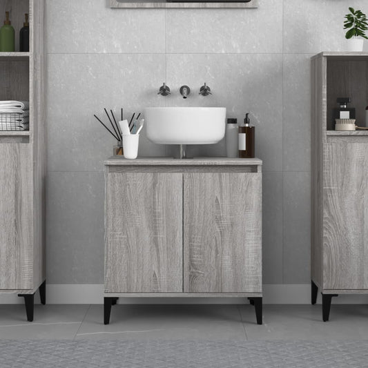 Sink Cabinet Grey Sonoma 58x33x60 cm Engineered Wood