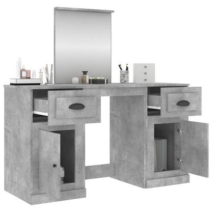 Dressing Table with Mirror Concrete Grey 130x50x132.5 cm - Bend