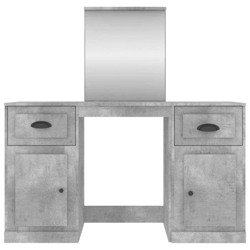 Dressing Table with Mirror Concrete Grey 130x50x132.5 cm - Bend