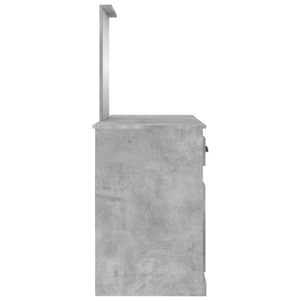 Dressing Table with Mirror Concrete Grey 130x50x132.5 cm - Bend